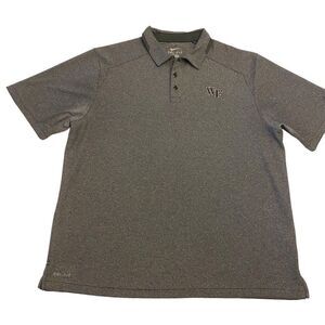 Nike DriFit Gray Wake Forest Short Sleeve Polo Shirt Sz XL